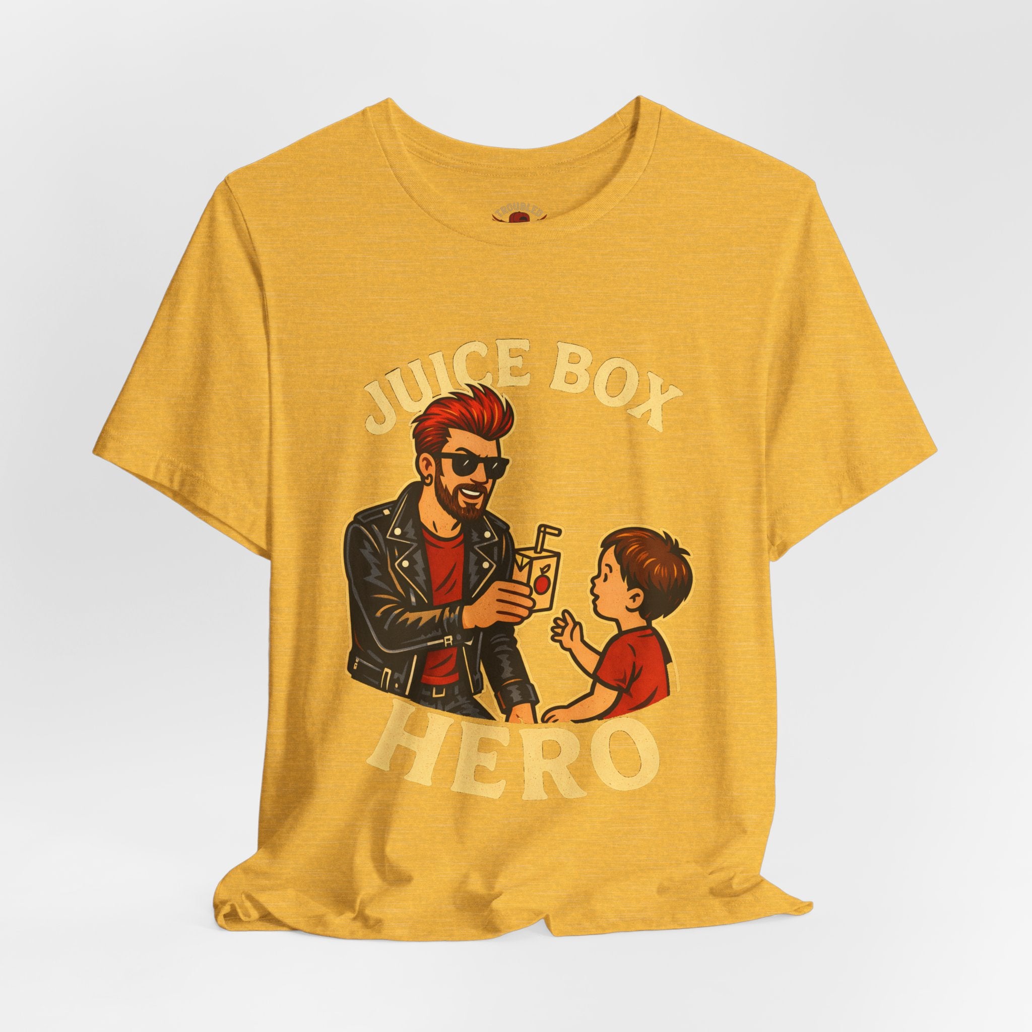 Funny Dad T-Shirt — "Dad Is a Rock Star" Juicebox Dad Tee