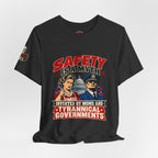 "Safety Is a Myth" T-Shirt — Funny Vintage Propaganda Poster Tee