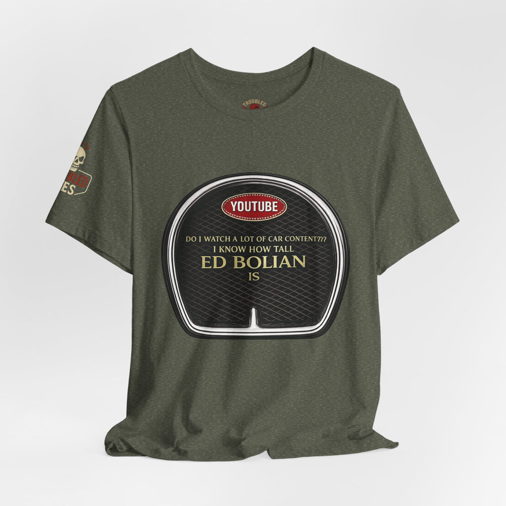 Ed "Too Tall" Bolian Hypercar Tee — 'Almost Too Tall for Hypercars'