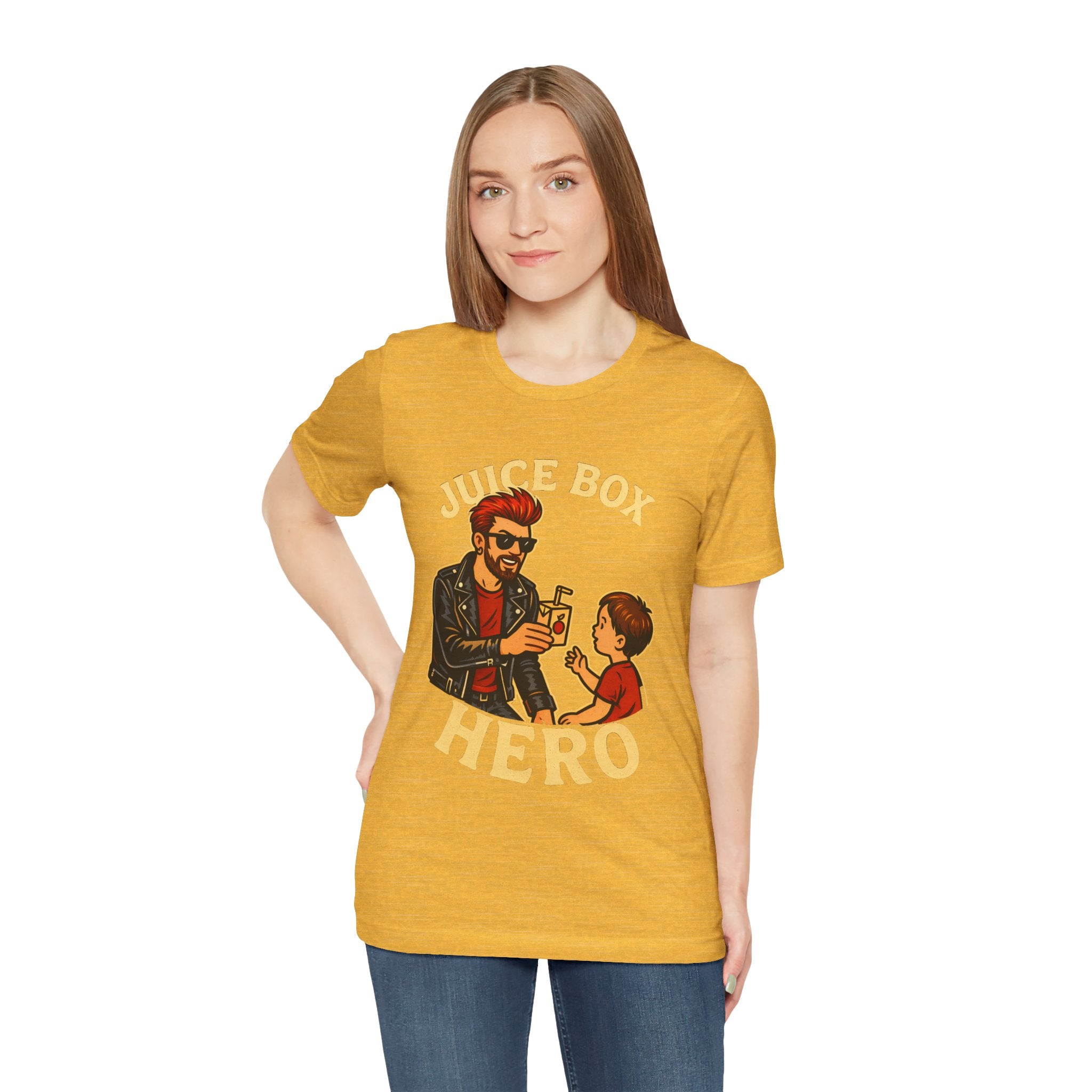 Funny Dad T-Shirt — "Dad Is a Rock Star" Juicebox Dad Tee