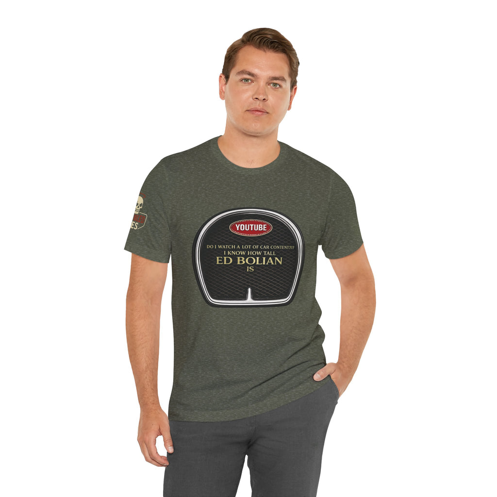 Ed "Too Tall" Bolian Hypercar Tee — 'Almost Too Tall for Hypercars'