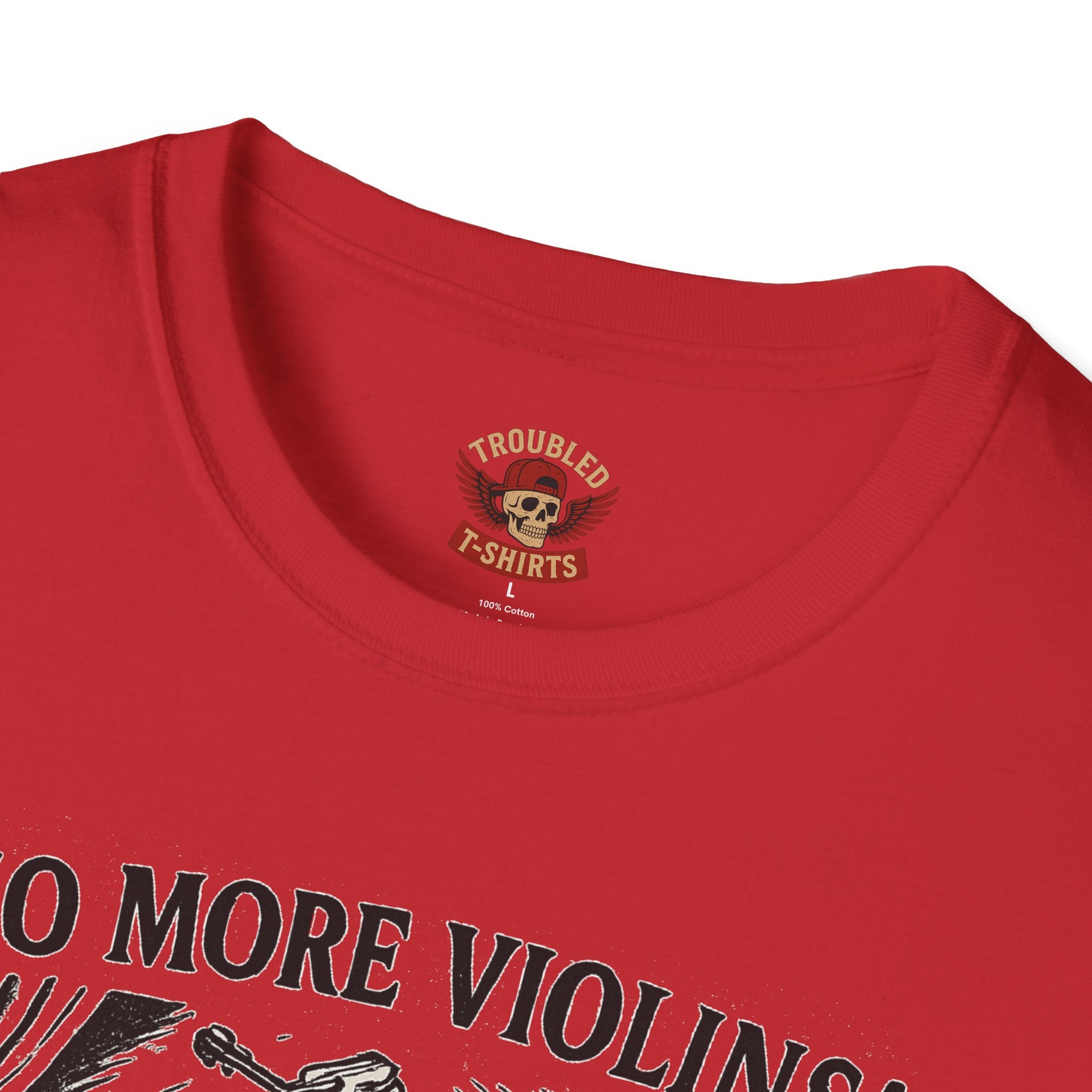 Support the Arts T-Shirt — "No More Violins!" Vintage Concert Poster Tee