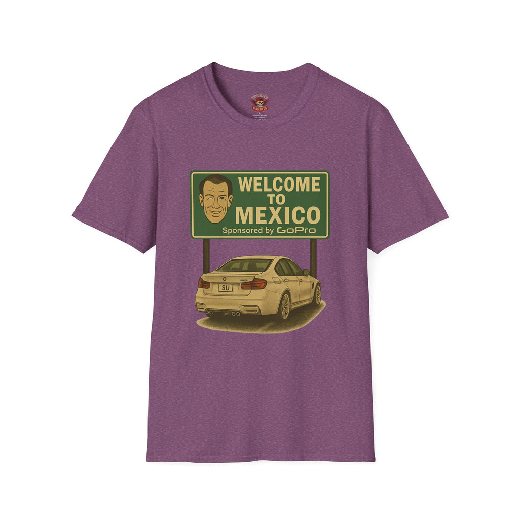 Welcome to Mexico BMW T-Shirt — Retro Road Trip Car Design