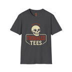 Troubled Tees Graphic T-Shirt — Skull Halo Vintage Logo Tee