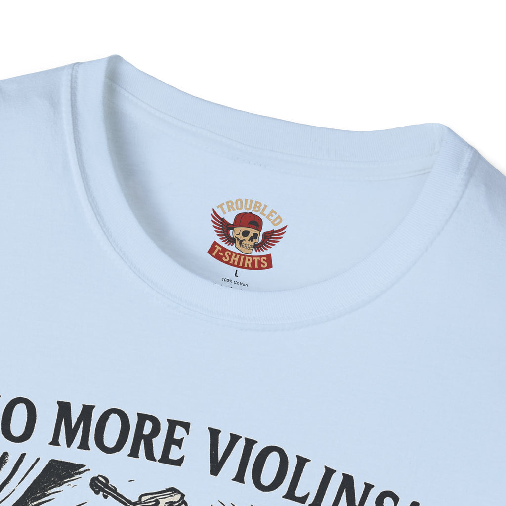 Support the Arts T-Shirt — "No More Violins!" Vintage Concert Poster Tee