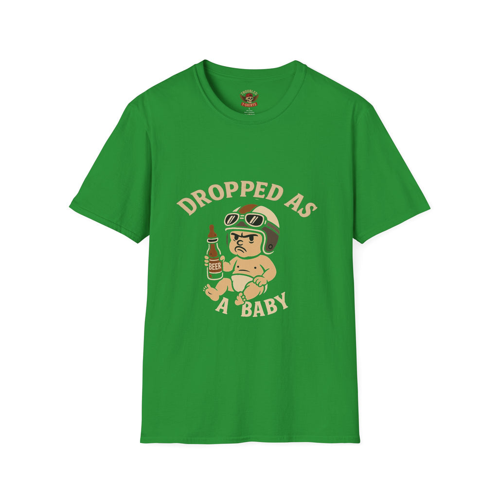 Dropped as a Baby Motorcyclist Unisex T-Shirt -
