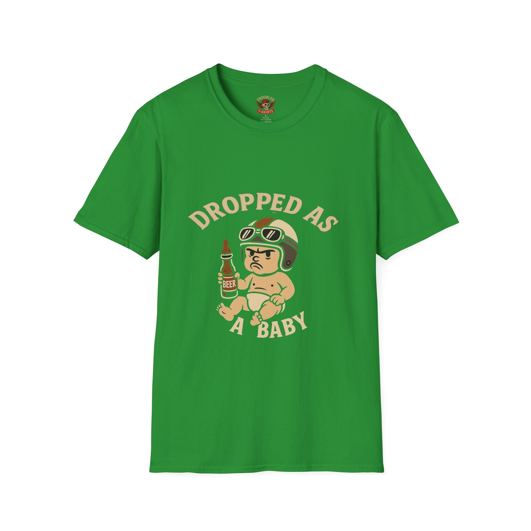 Dropped as a Baby Motorcyclist Unisex T-Shirt -