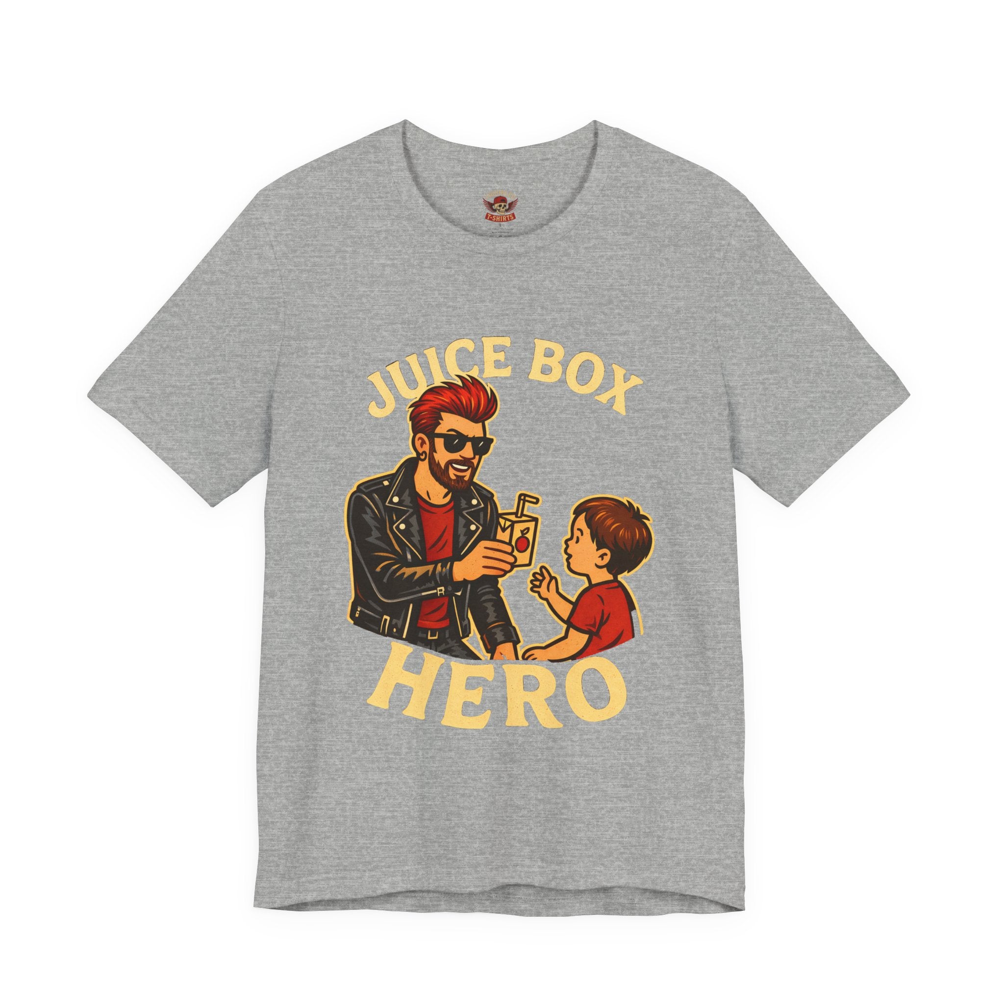 Funny Dad T-Shirt — "Dad Is a Rock Star" Juicebox Dad Tee
