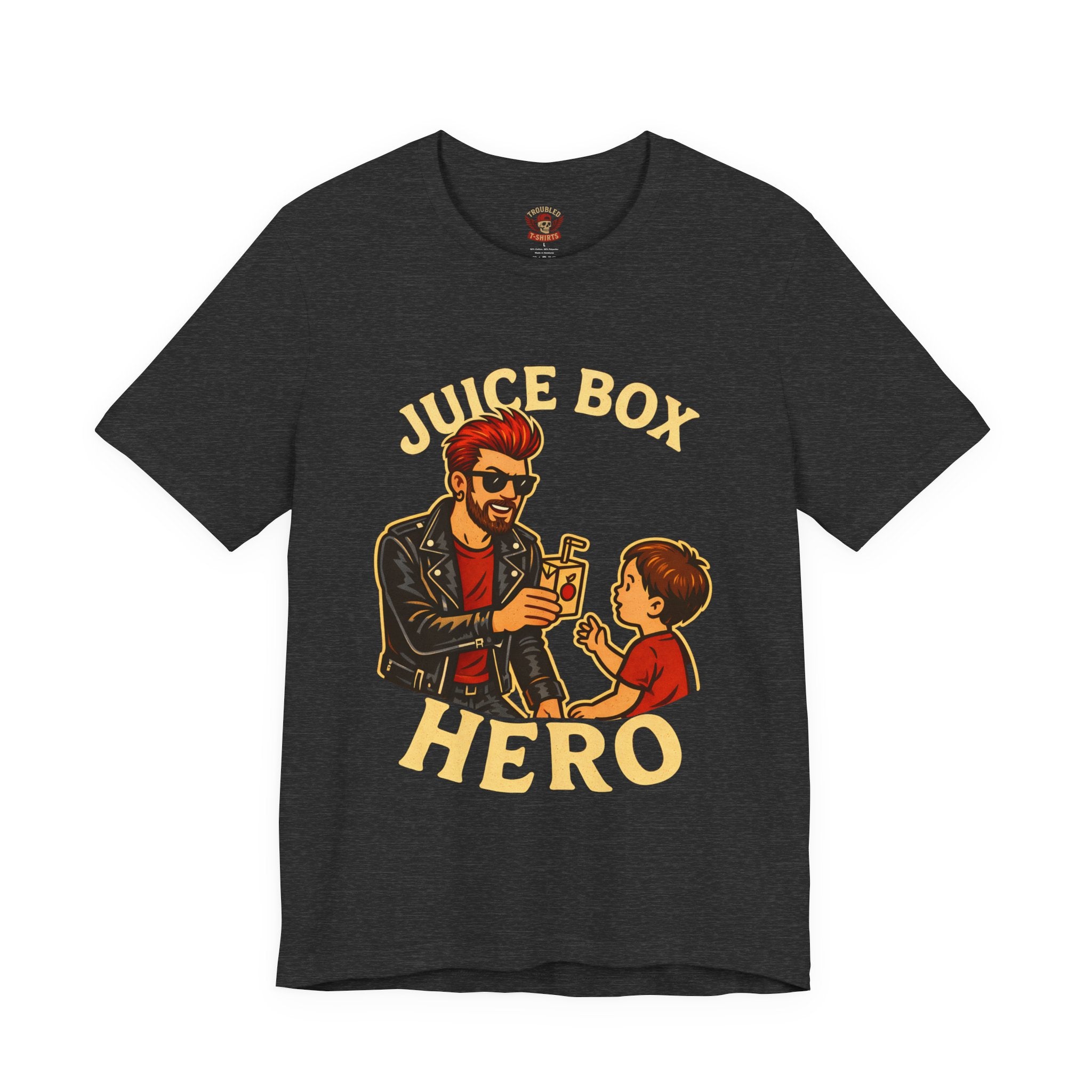 Funny Dad T-Shirt — "Dad Is a Rock Star" Juicebox Dad Tee