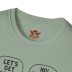 Retro Comic 'Let's Get Naked / We Are Having Ice Cream Like Normal People' Funny Graphic Tee
