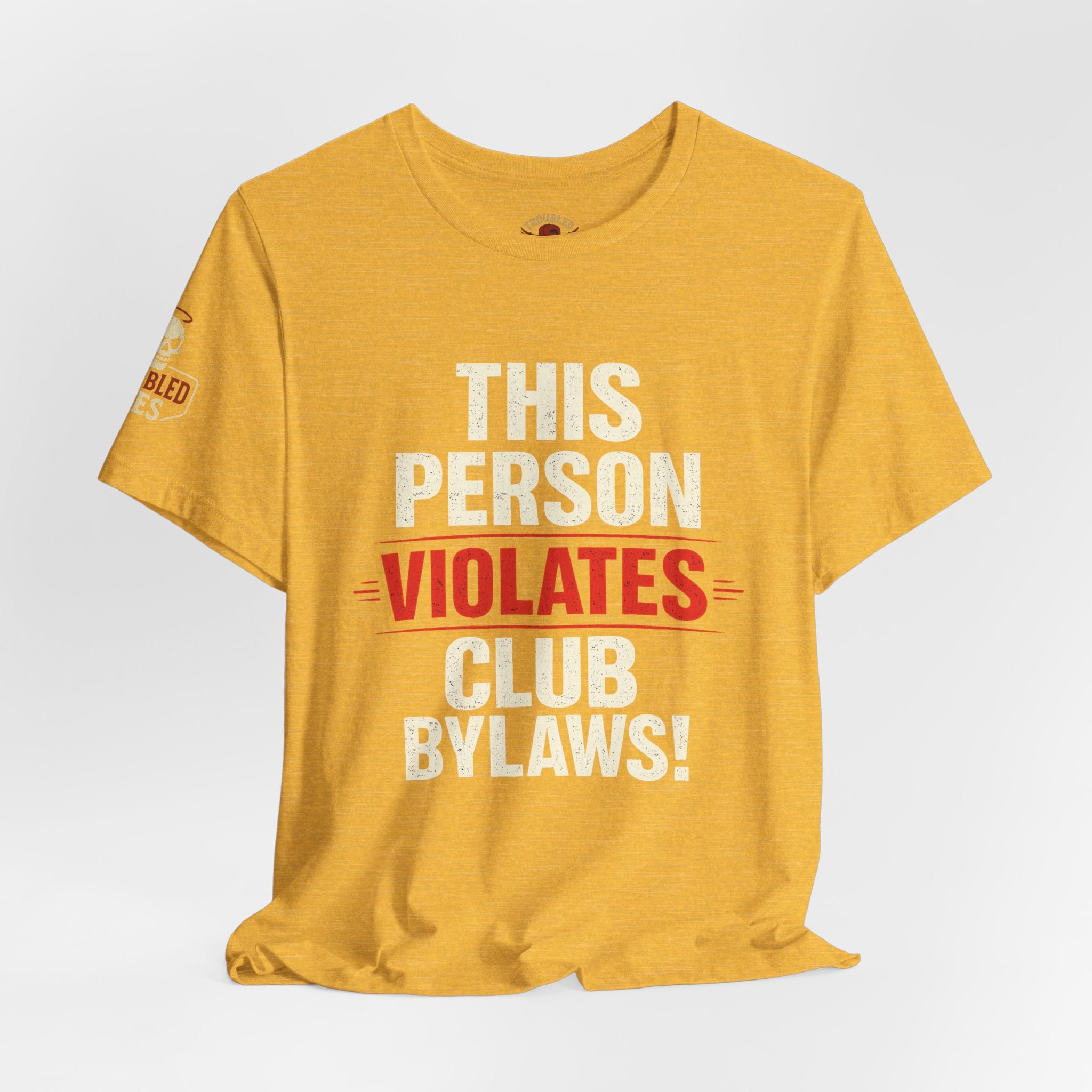 Biker Rebellion T-Shirt — 'Bylaws? We Don't Follow' Motorcycle Club Tee