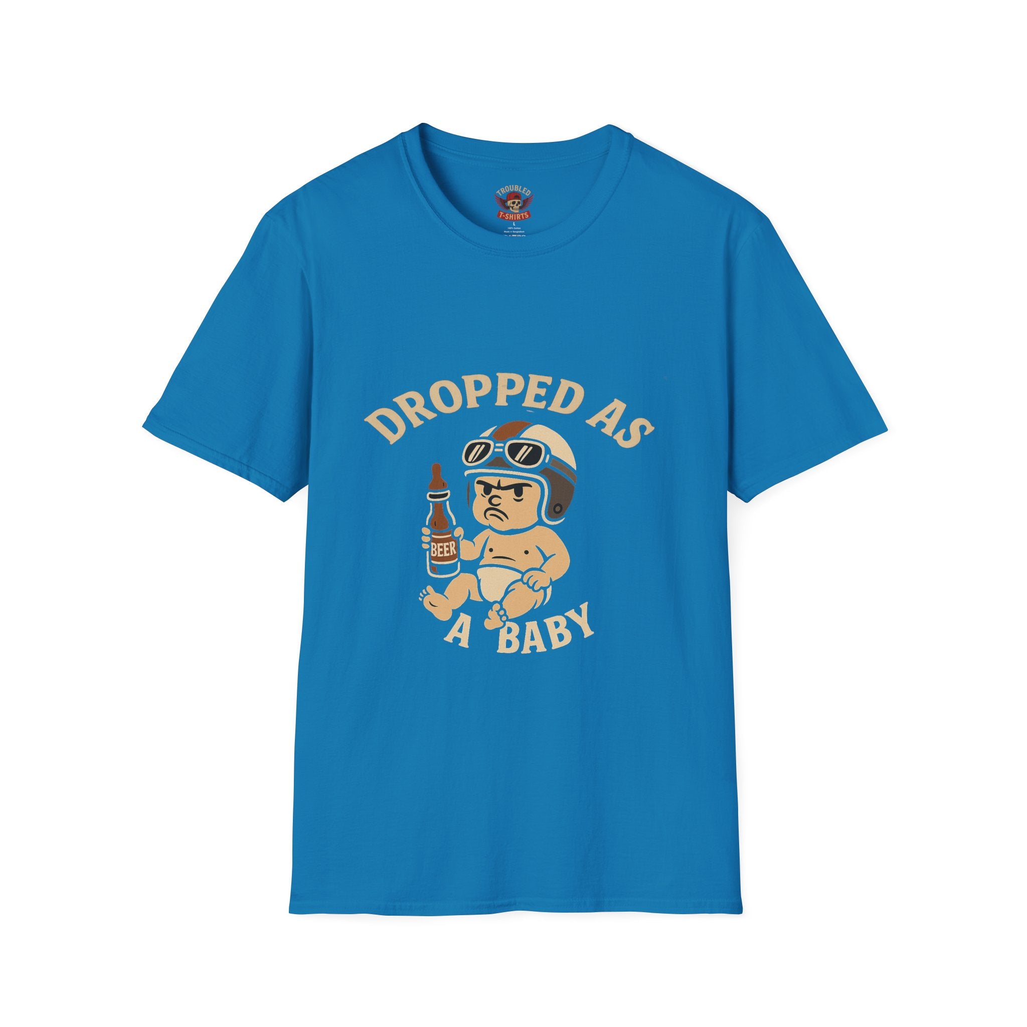 Dropped as a Baby Motorcyclist Unisex T-Shirt -