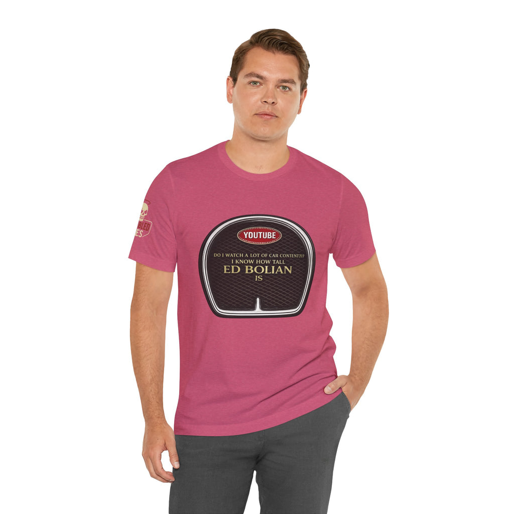 Ed "Too Tall" Bolian Hypercar Tee — 'Almost Too Tall for Hypercars'