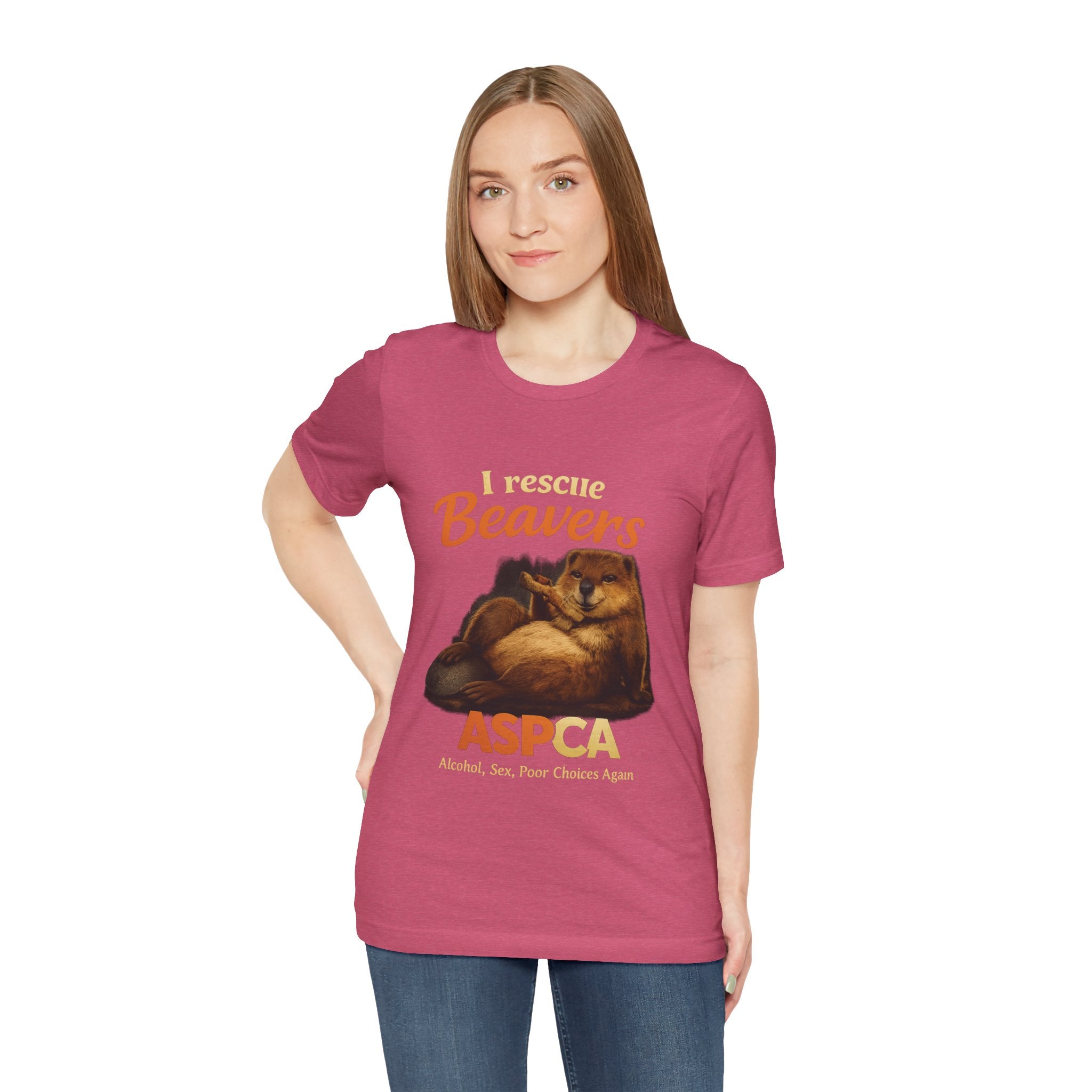 I Rescue Beavers Graphic Tee — Funny Tongue-in-Cheek Wildlife Shirt