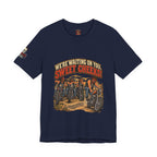 "We're Waiting on You, Sweet Cheeks" T-Shirt — Funny Biker Crew Tee