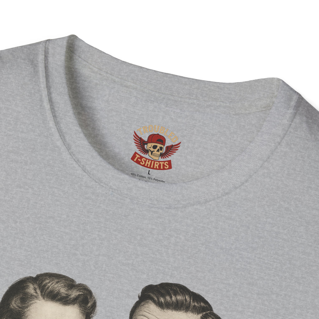 Vintage Couple T‑Shirt — "Can You Just Hug Me Normal?" Retro Humor Tee