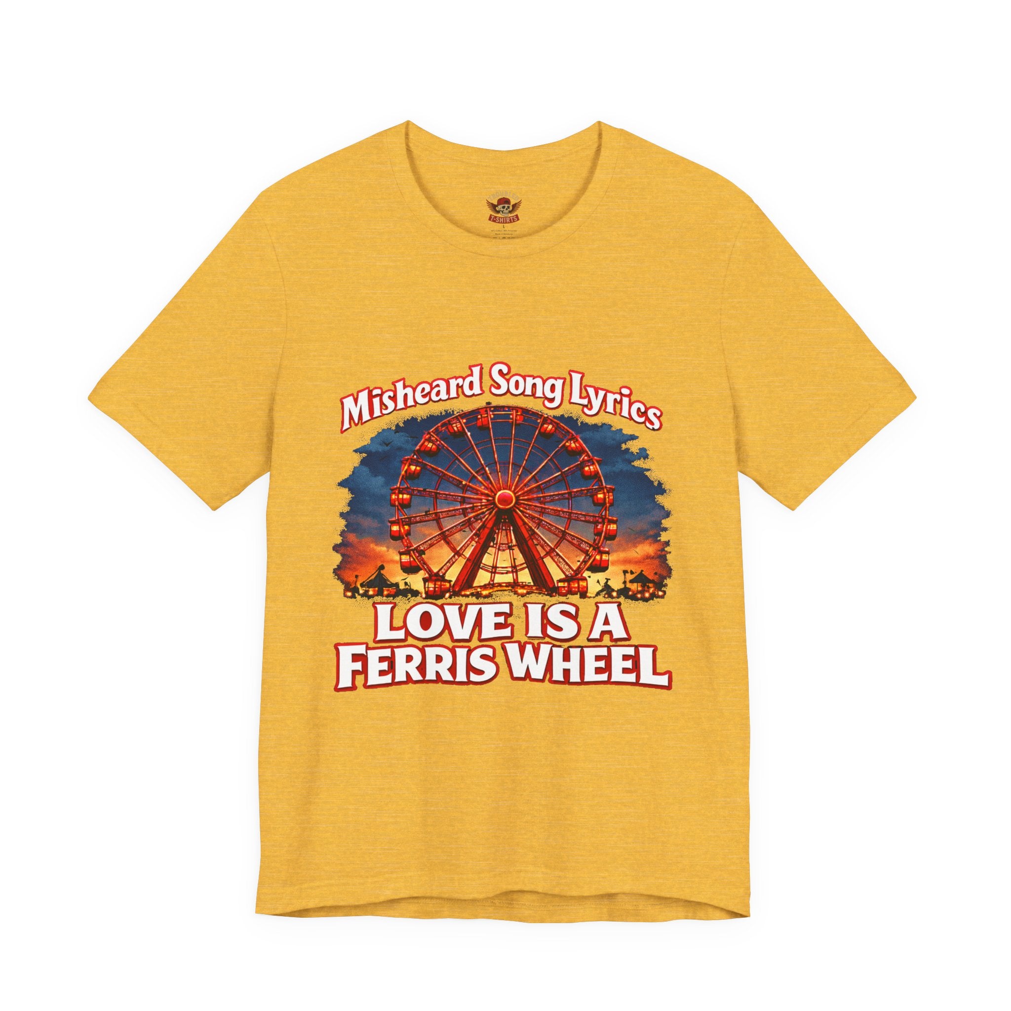 Love is a Ferris Wheel T-Shirt — Misheard Lyrics Tee Love is a Battlefield by Pat Benatar