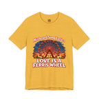 Love is a Ferris Wheel T-Shirt — Misheard Lyrics Tee Love is a Battlefield by Pat Benatar