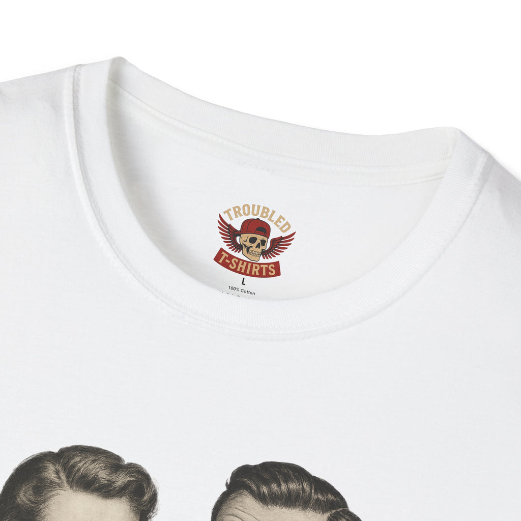 Vintage Couple T‑Shirt — "Can You Just Hug Me Normal?" Retro Humor Tee