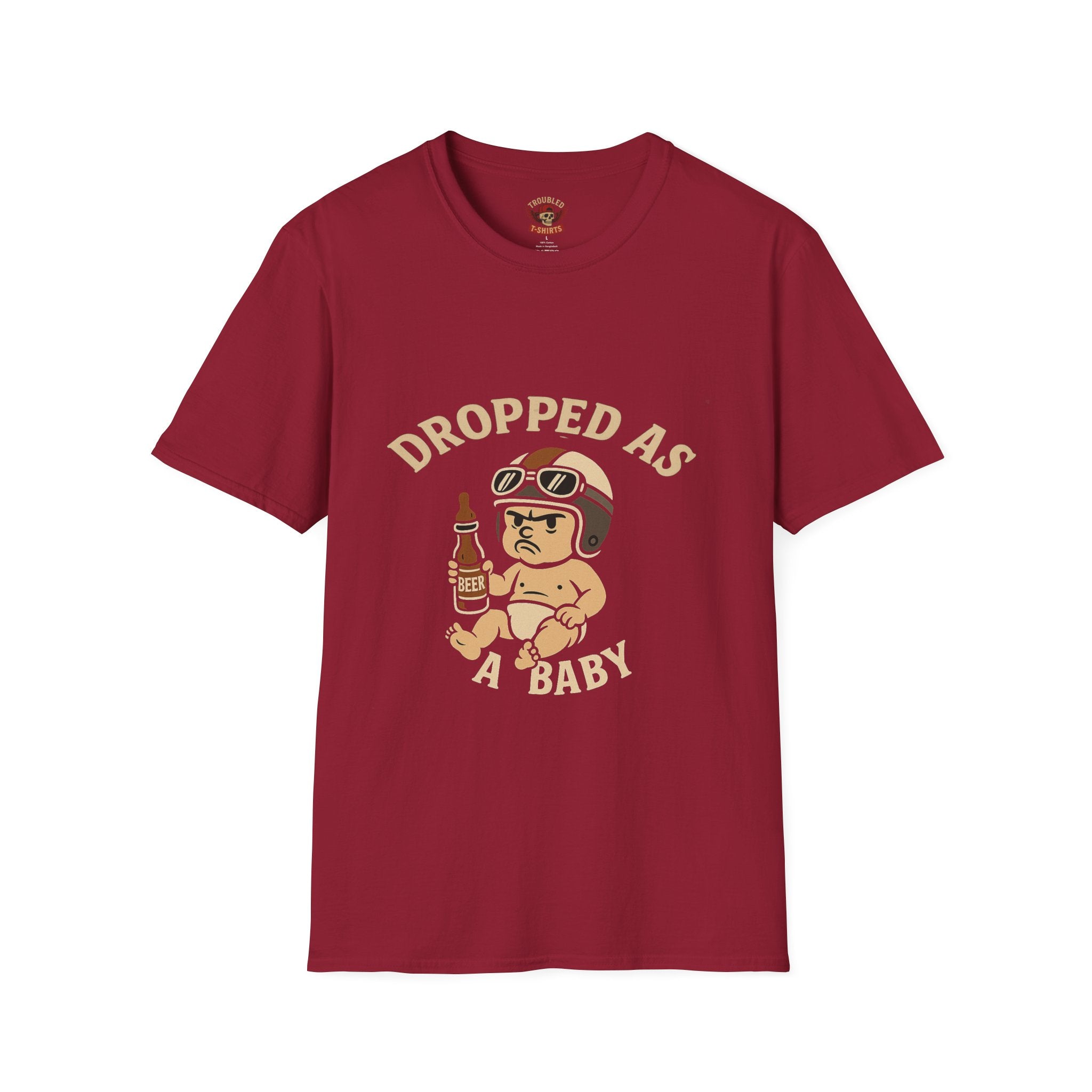 Dropped as a Baby Motorcyclist Unisex T-Shirt -