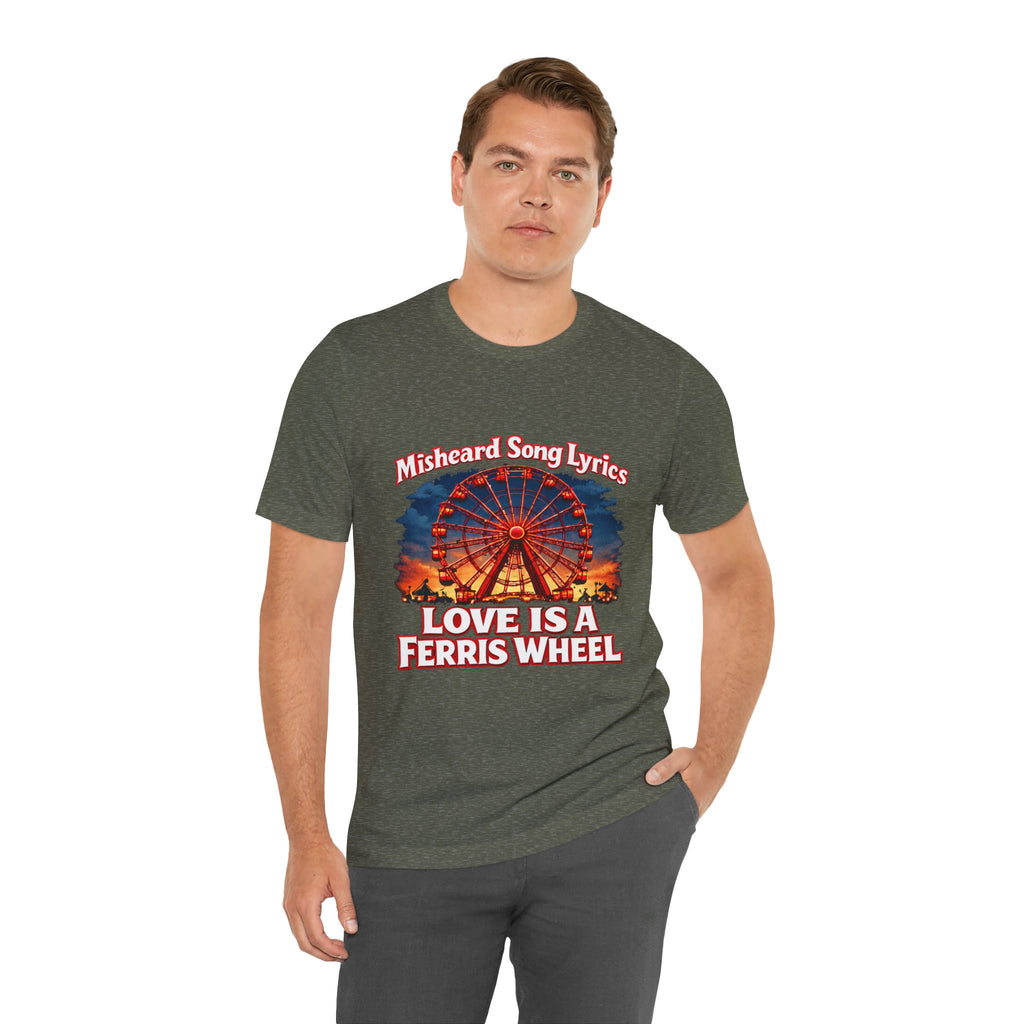 Love is a Ferris Wheel T-Shirt — Misheard Lyrics Tee Love is a Battlefield by Pat Benatar