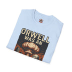 Orwell Was an Optimist T-Shirt — Dystopian Skull & Mushroom Cloud Graphic Tee