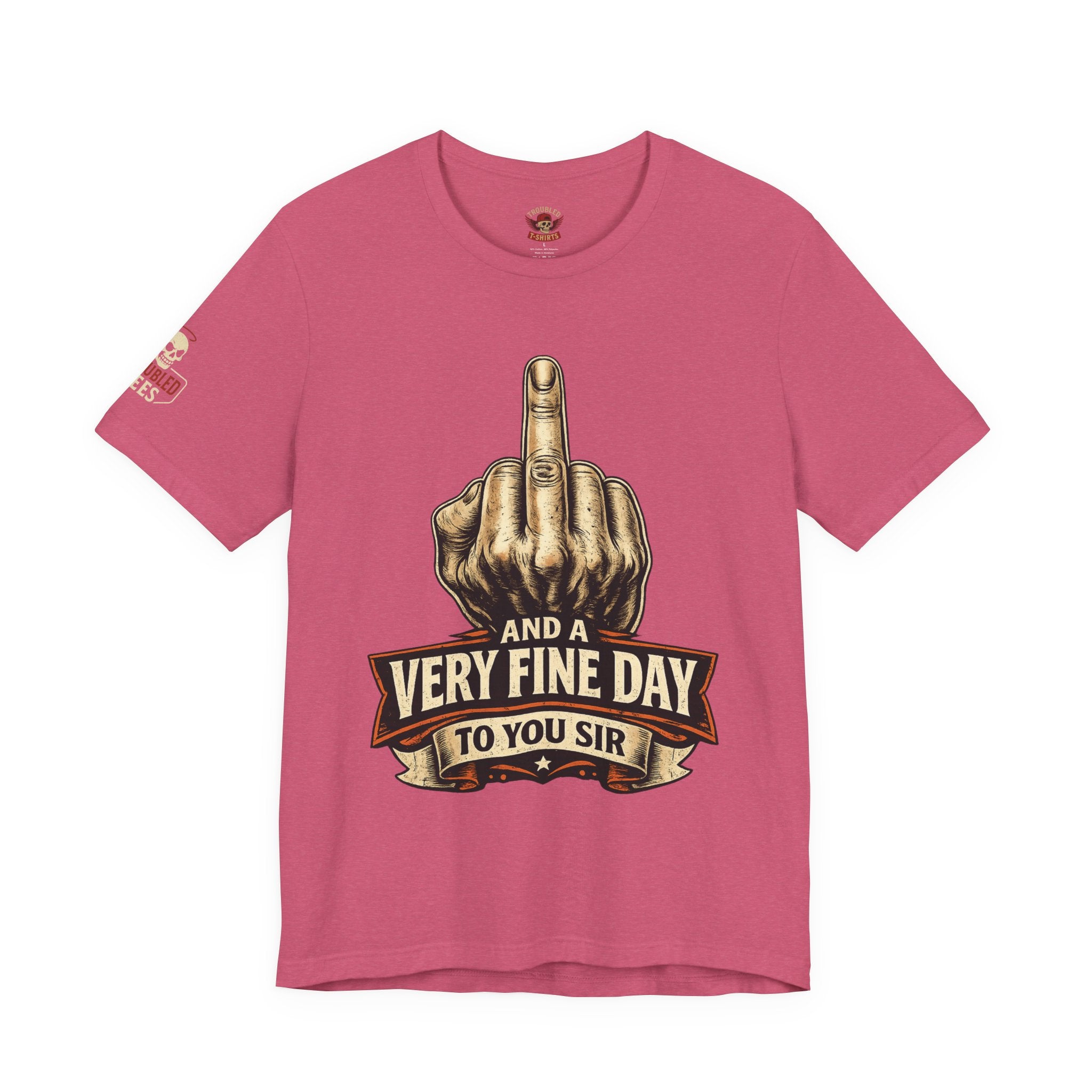 Polite Middle Finger T‑Shirt — Funny Sarcastic Graphic Tee