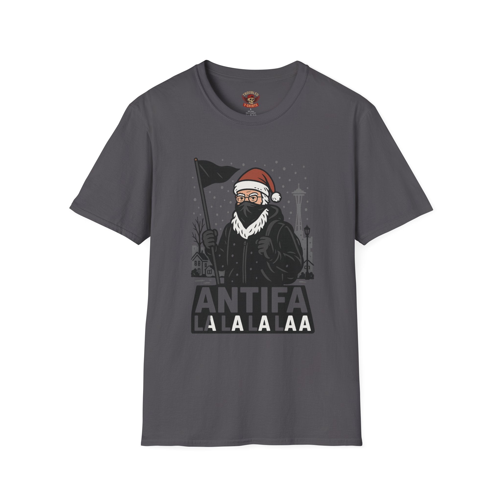 T-Shirt — Antifa 'La La La La' Holiday Graphic Tee
