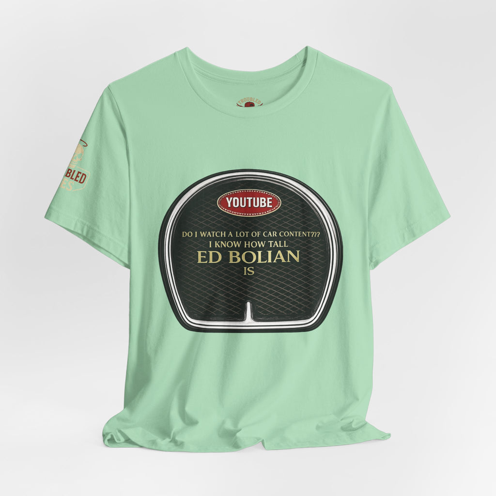 Ed "Too Tall" Bolian Hypercar Tee — 'Almost Too Tall for Hypercars'