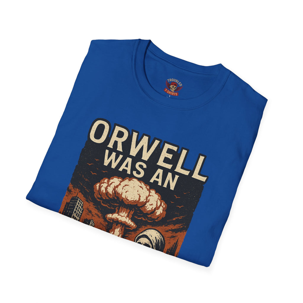 Orwell Was an Optimist T-Shirt — Dystopian Skull & Mushroom Cloud Graphic Tee