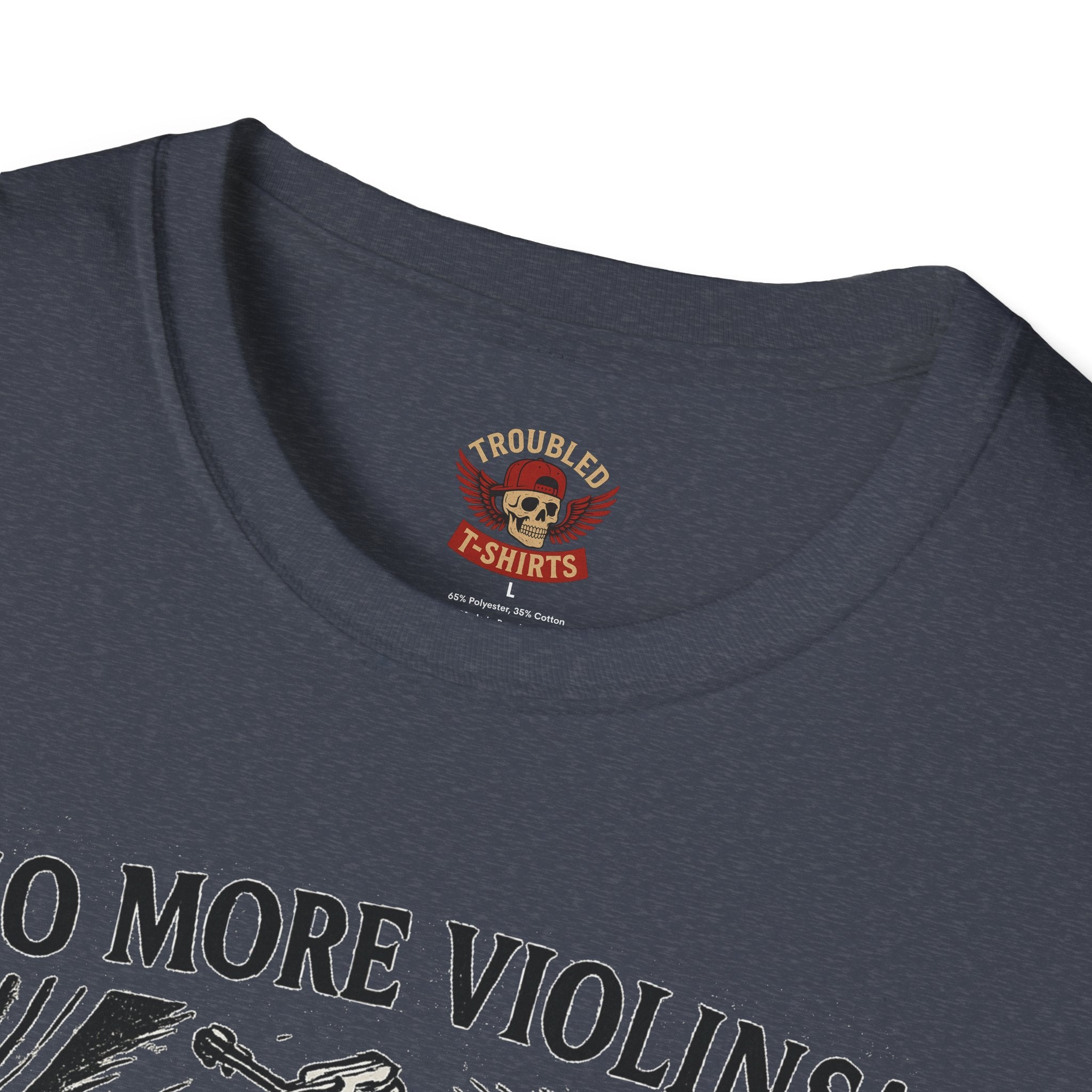 Support the Arts T-Shirt — "No More Violins!" Vintage Concert Poster Tee