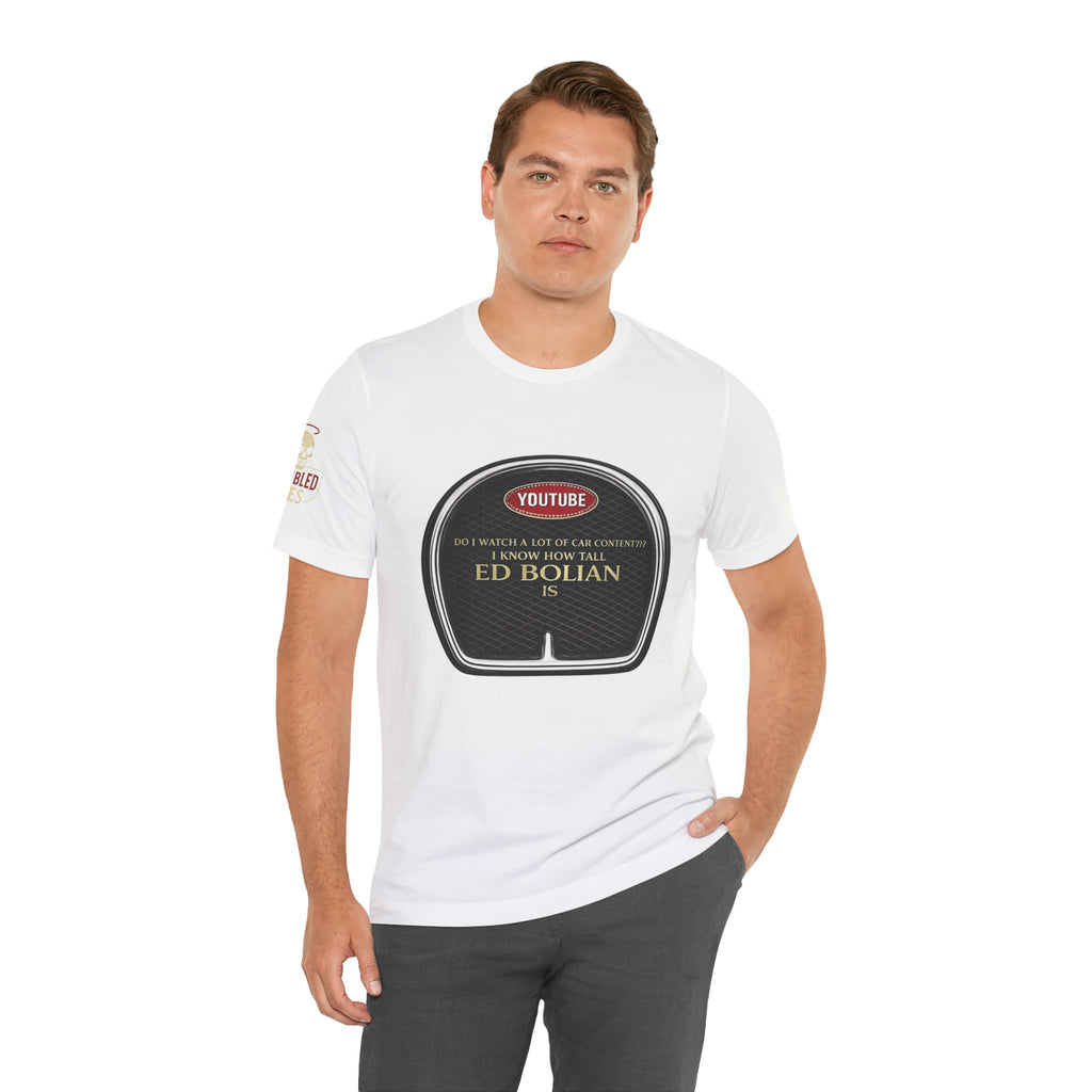 Ed "Too Tall" Bolian Hypercar Tee — 'Almost Too Tall for Hypercars'