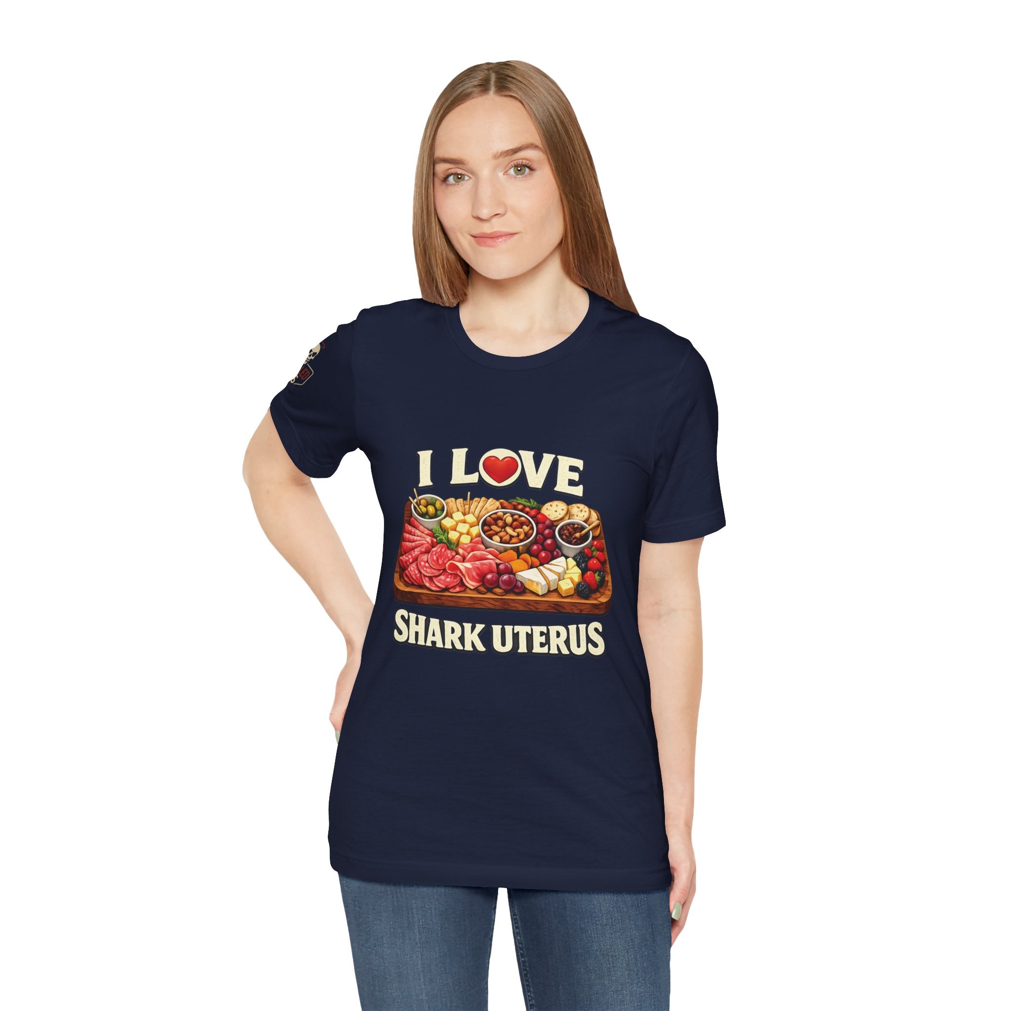 Shark Uterus “I Love Shark Uterus” Charcuterie Foodie Tee