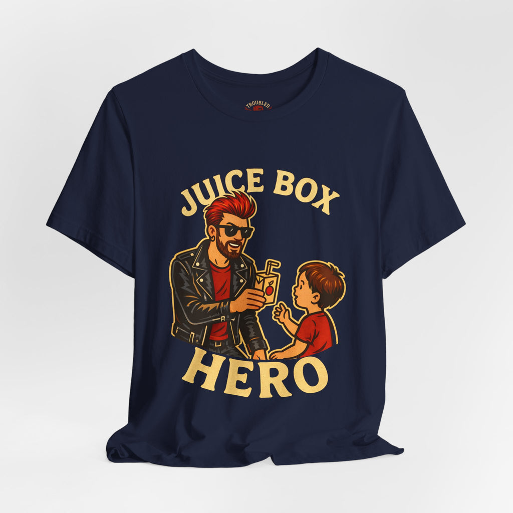 Funny Dad T-Shirt — "Dad Is a Rock Star" Juicebox Dad Tee