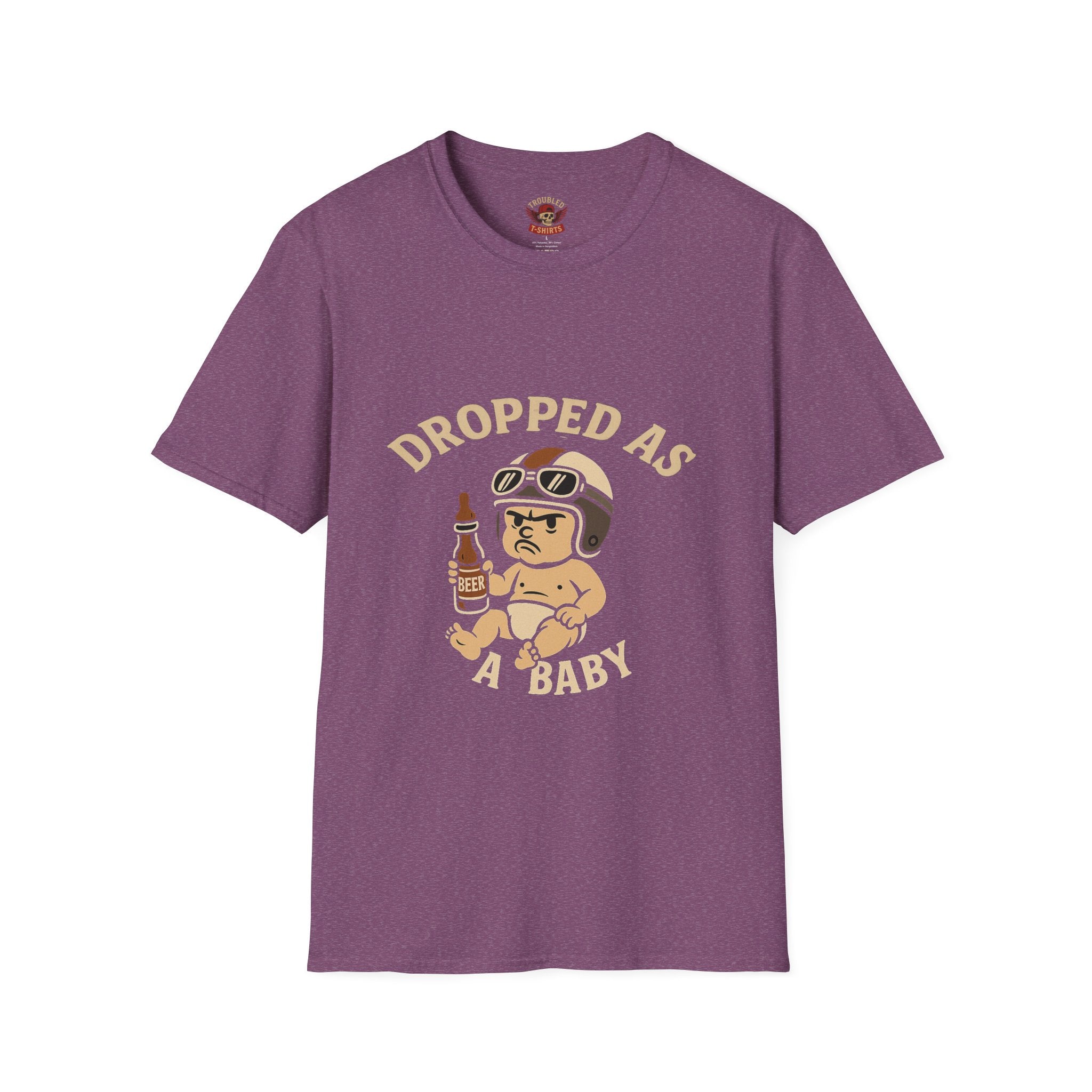 Dropped as a Baby Motorcyclist Unisex T-Shirt -