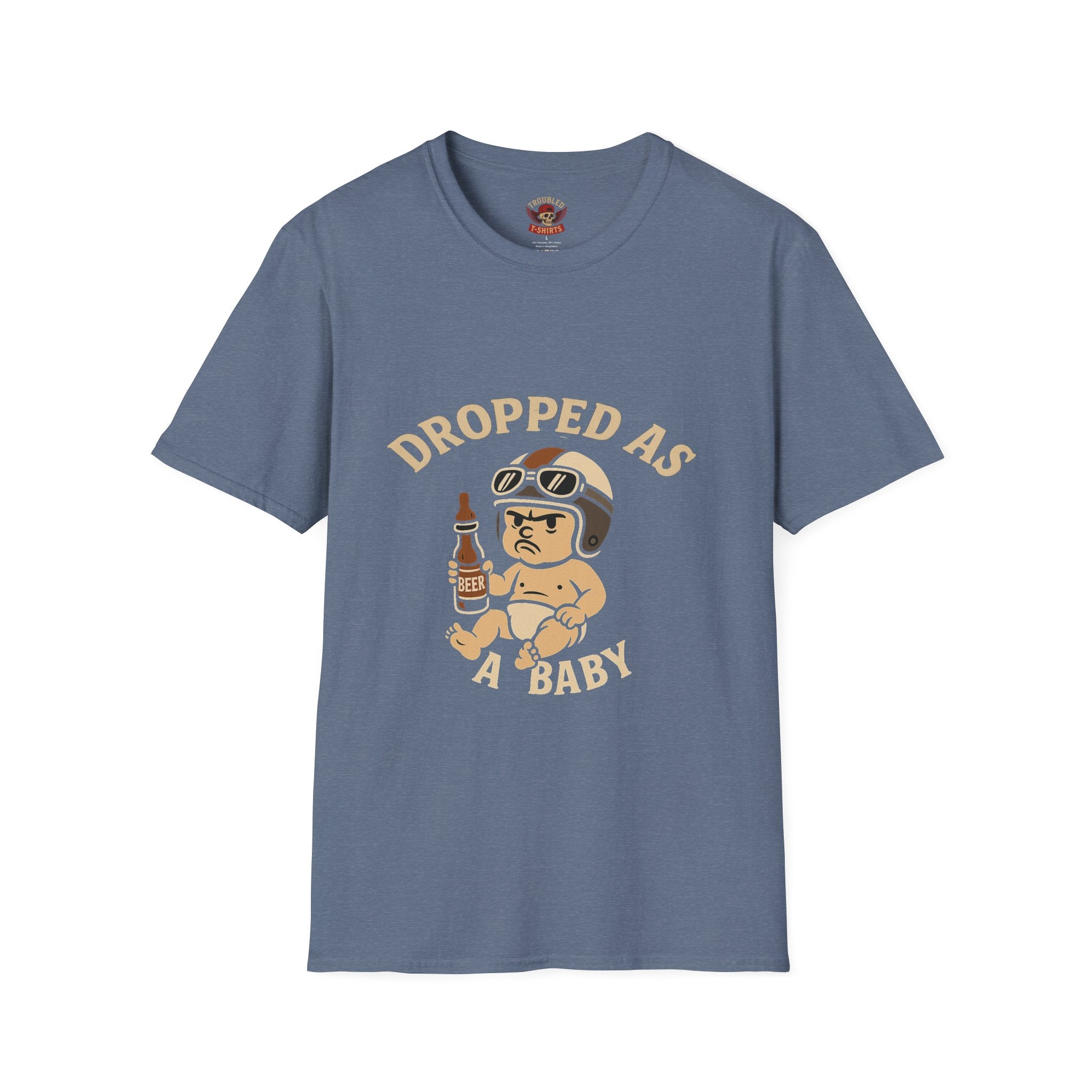 Dropped as a Baby Motorcyclist Unisex T-Shirt -