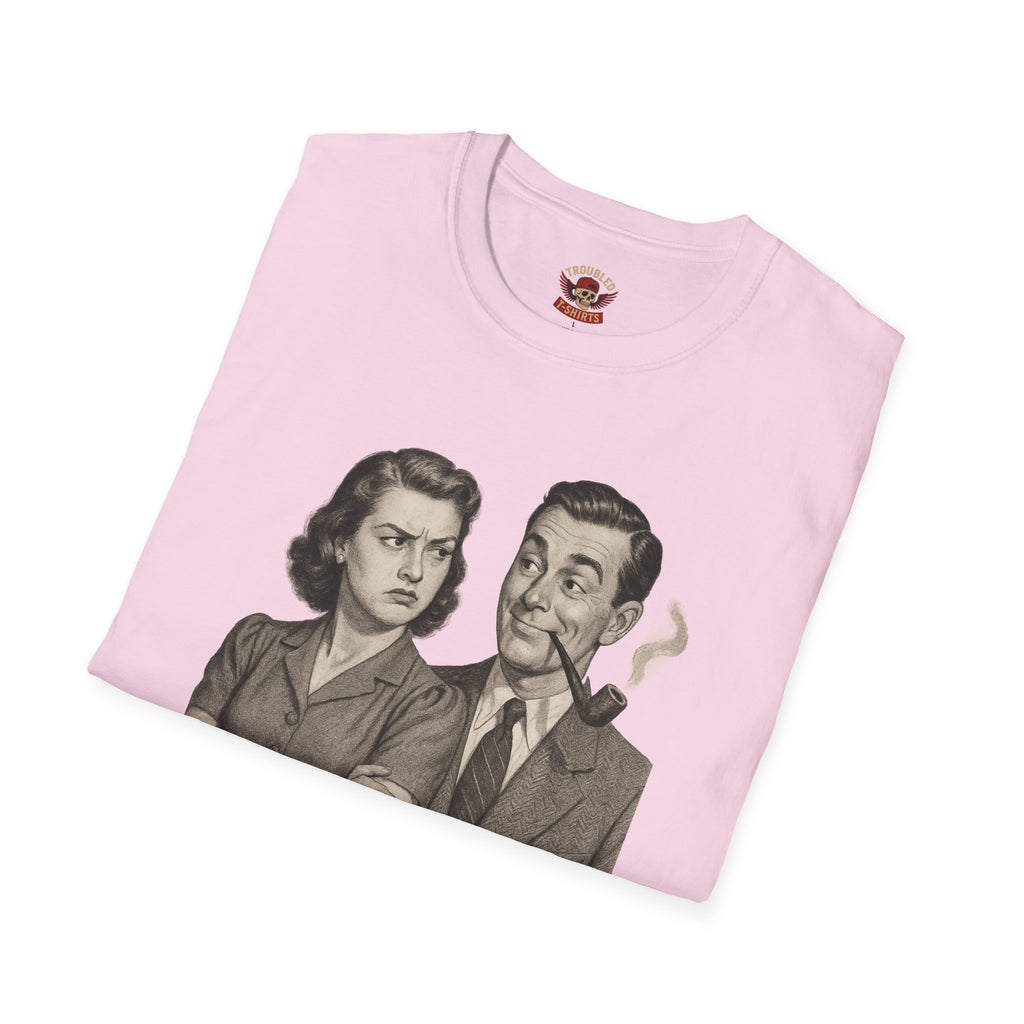 Vintage Couple T‑Shirt — "Can You Just Hug Me Normal?" Retro Humor Tee