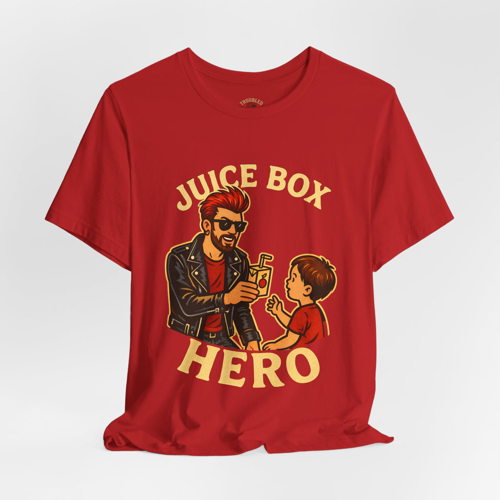 Funny Dad T-Shirt — "Dad Is a Rock Star" Juicebox Dad Tee