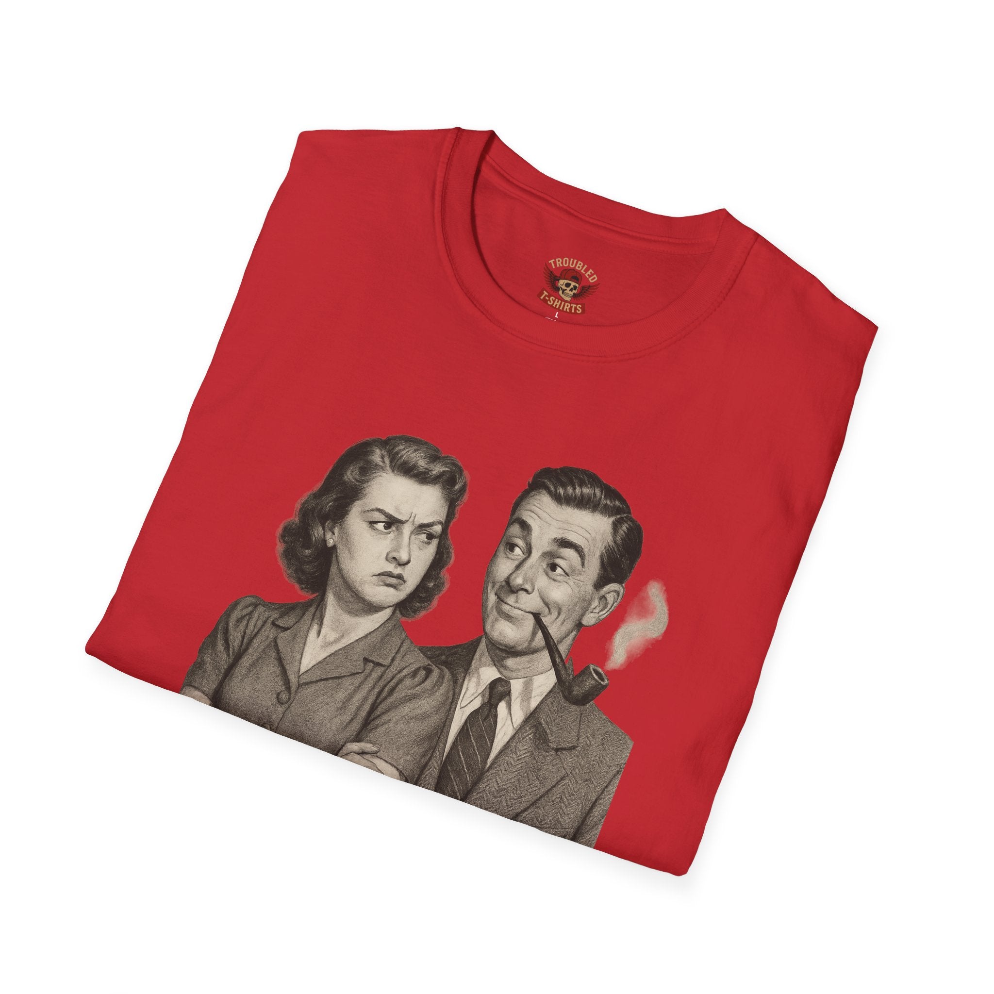 Vintage Couple T‑Shirt — "Can You Just Hug Me Normal?" Retro Humor Tee