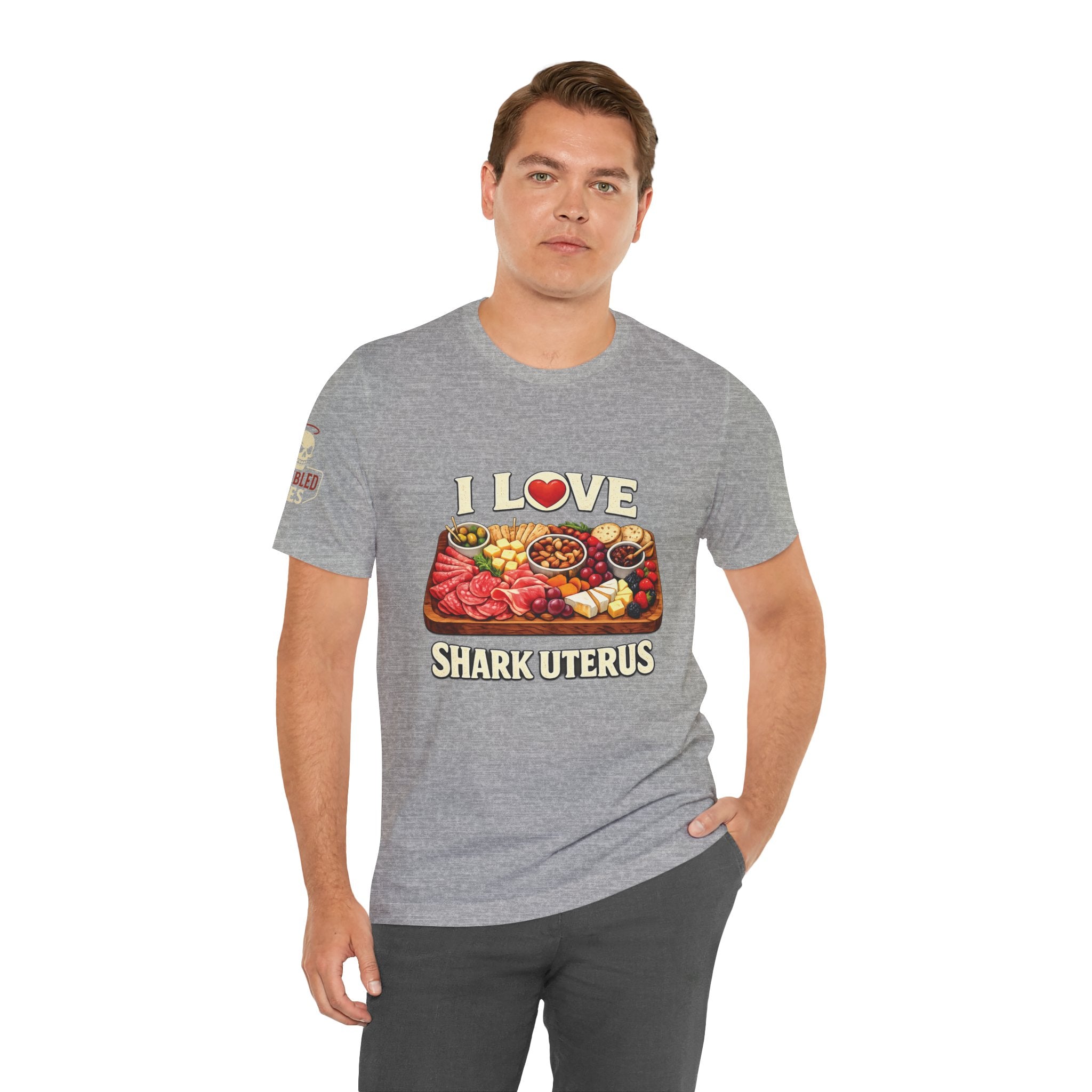 Shark Uterus “I Love Shark Uterus” Charcuterie Foodie Tee