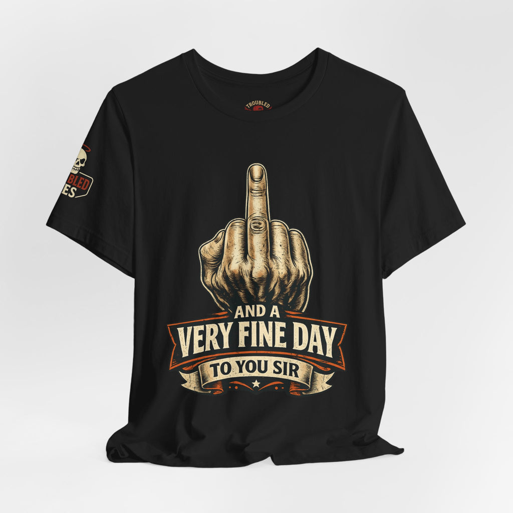 Polite Middle Finger T‑Shirt — Funny Sarcastic Graphic Tee
