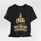 Polite Middle Finger T‑Shirt — Funny Sarcastic Graphic Tee