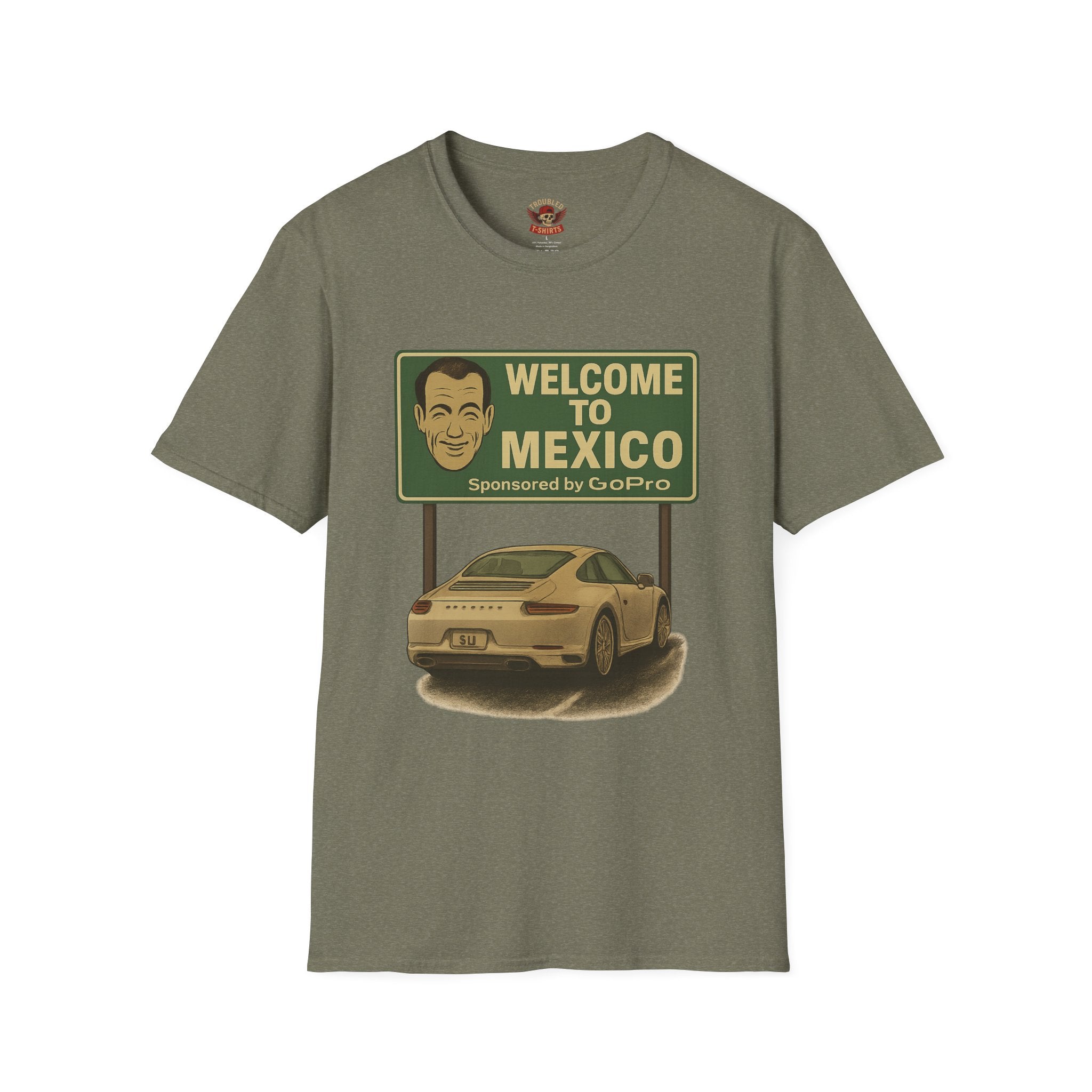 Welcome to Mexico Porsche T-Shirt — 'Welcome to Mexico' Sign Graphic Tee