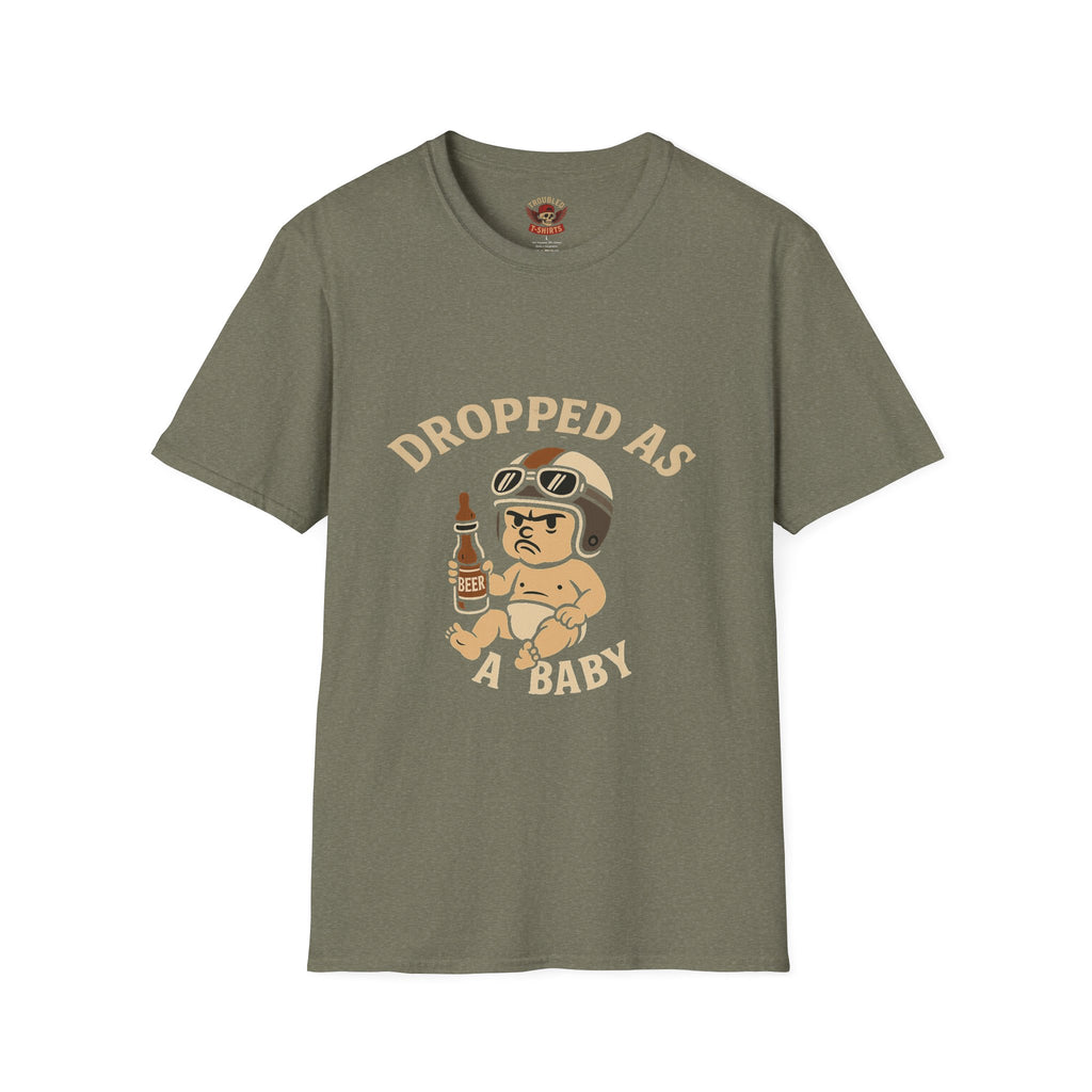 Dropped as a Baby Motorcyclist Unisex T-Shirt -
