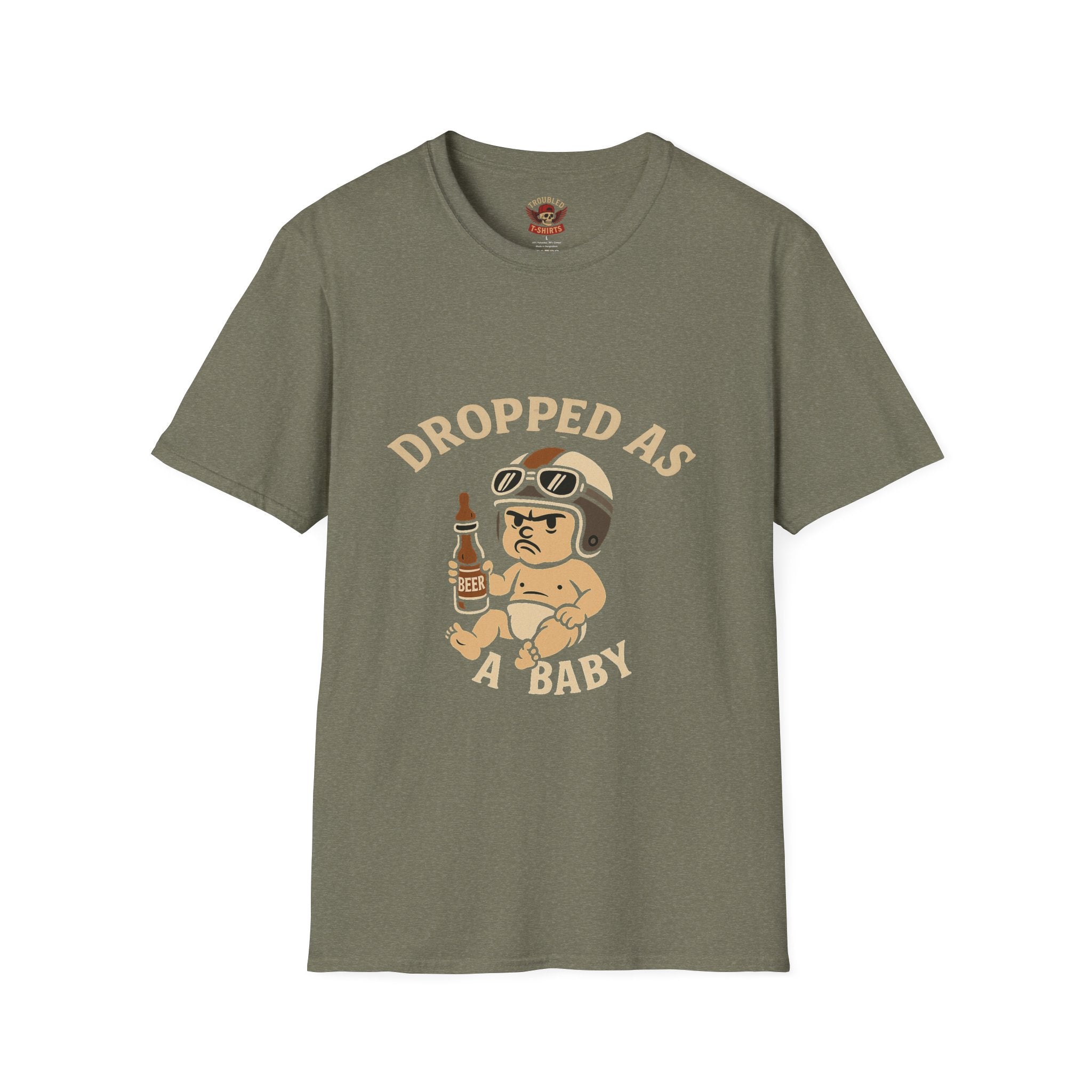Dropped as a Baby Motorcyclist Unisex T-Shirt -