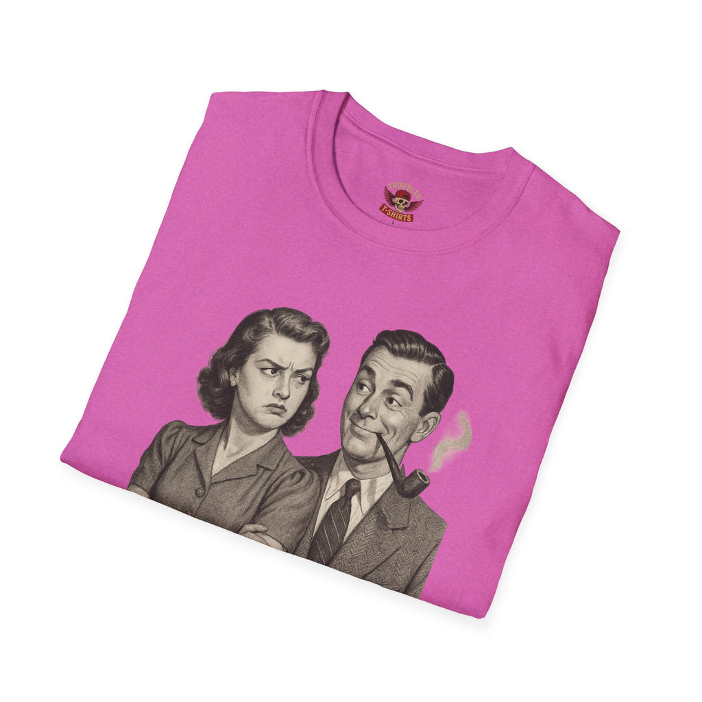 Vintage Couple T‑Shirt — "Can You Just Hug Me Normal?" Retro Humor Tee