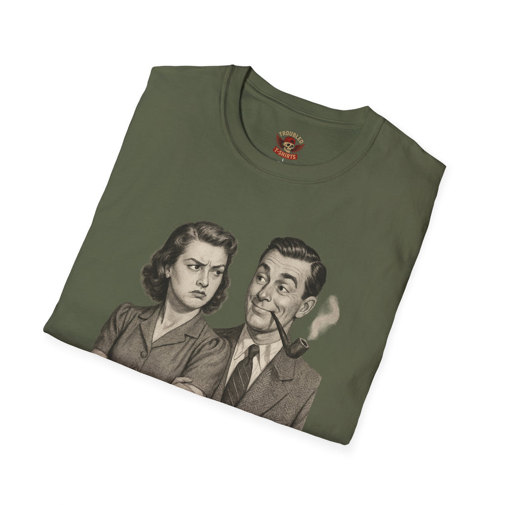 Vintage Couple T‑Shirt — "Can You Just Hug Me Normal?" Retro Humor Tee