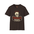 Troubled Tees Graphic T-Shirt — Skull Halo Vintage Logo Tee