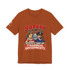 "Safety Is a Myth" T-Shirt — Funny Vintage Propaganda Poster Tee