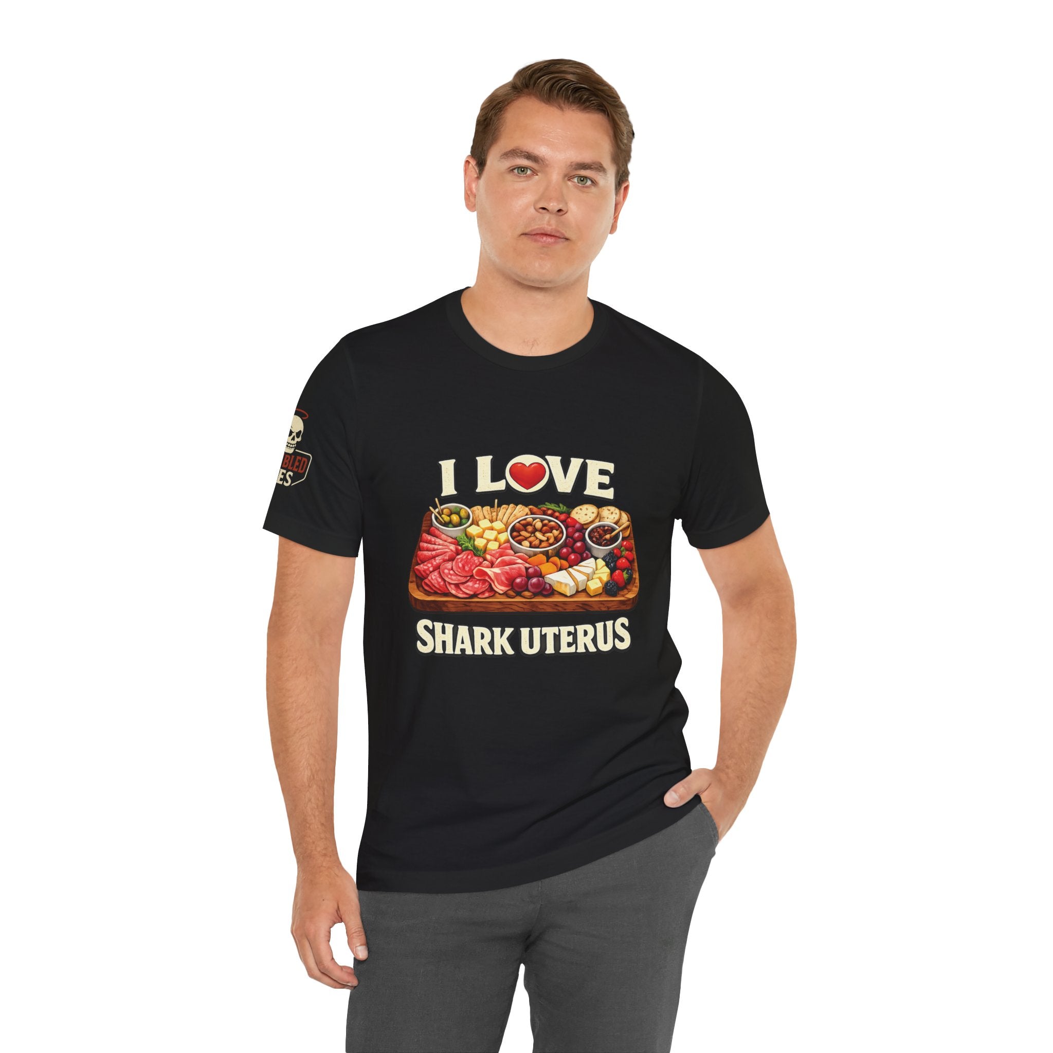 Shark Uterus “I Love Shark Uterus” Charcuterie Foodie Tee